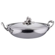 Wok OPUS PRIMA 30 cm, sølv, rustfrit stål, Ruffoni