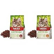 MERA Cats Sensitive Adult Insect, Trockenfutter für sensible Katzen & Cats Sensitive Adult Huhn, Trockenfutter für Sensible Katzen