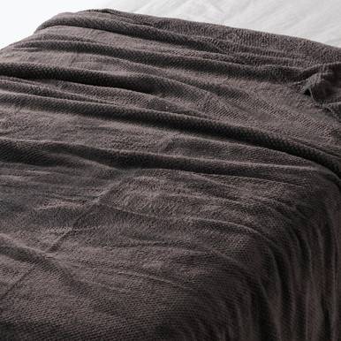 MUJI | Recycled Warm Fibre Lightweight Blanket ‐ Single Dark Beige