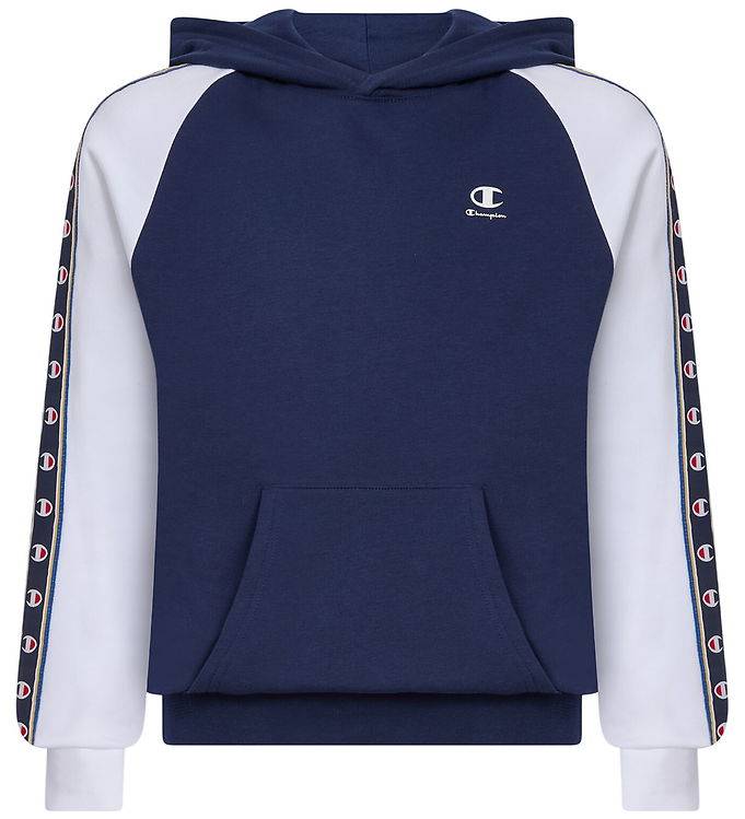 Champion Hættetrøje - Navy/Hvid - Champion - 13-14 år (158-164) - Hættetrøje