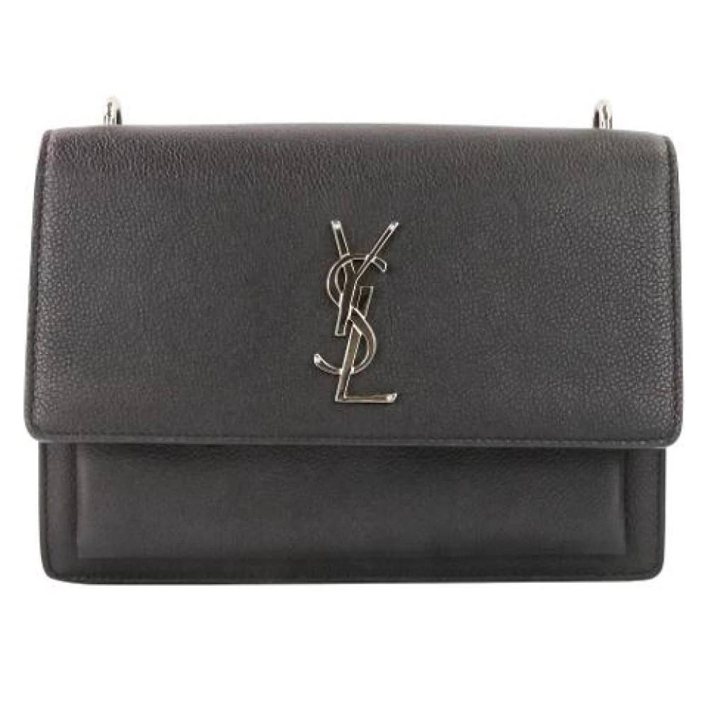 Yves Saint Laurent Vintage Pre-owned Sunset Cassandra Læder Skuldertaske - Vintage - Dame - Sort - ONE SIZE - Uld