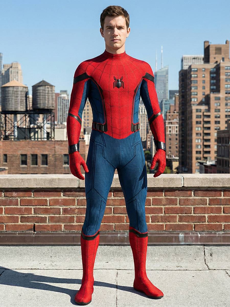 Spiderman Costume Adult Homecoming Peter Parker Cosplay Suit With Hood