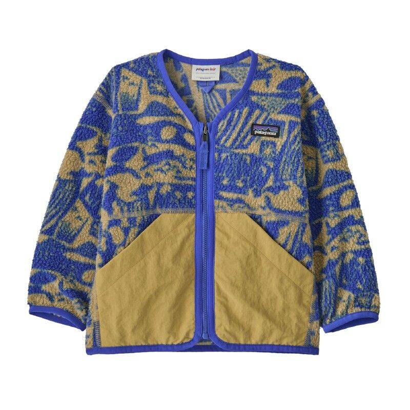 Patagonia Baby Shearling Jkt - Regnjacka - Børn Let's Chat: Eddy Blue 3 år