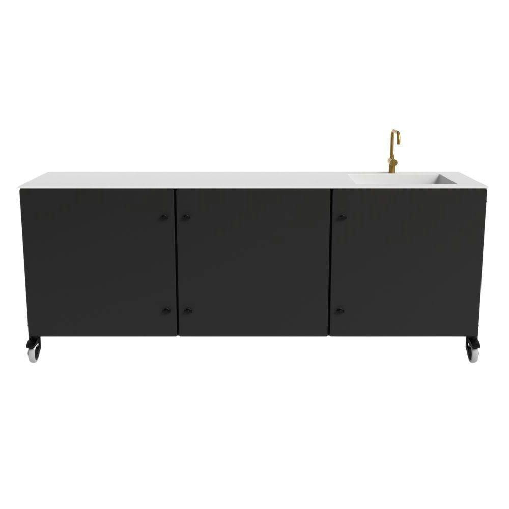 Norrvik 3 Moduler (inkl. vask) Højre Jet Black