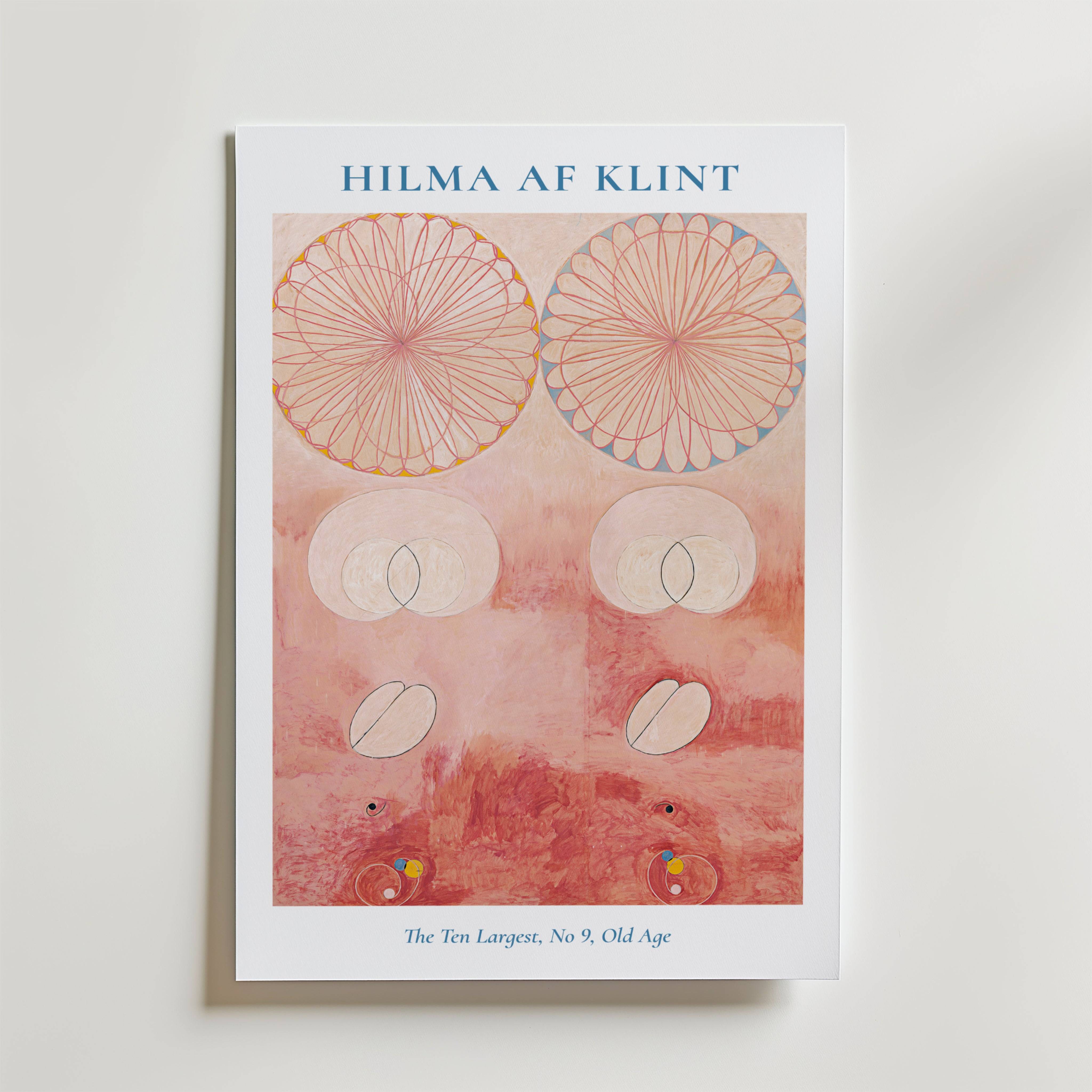 Hilma af Klint The Ten Largest No. 9 Old Age Poster - Premium Canvas 70x100 cm