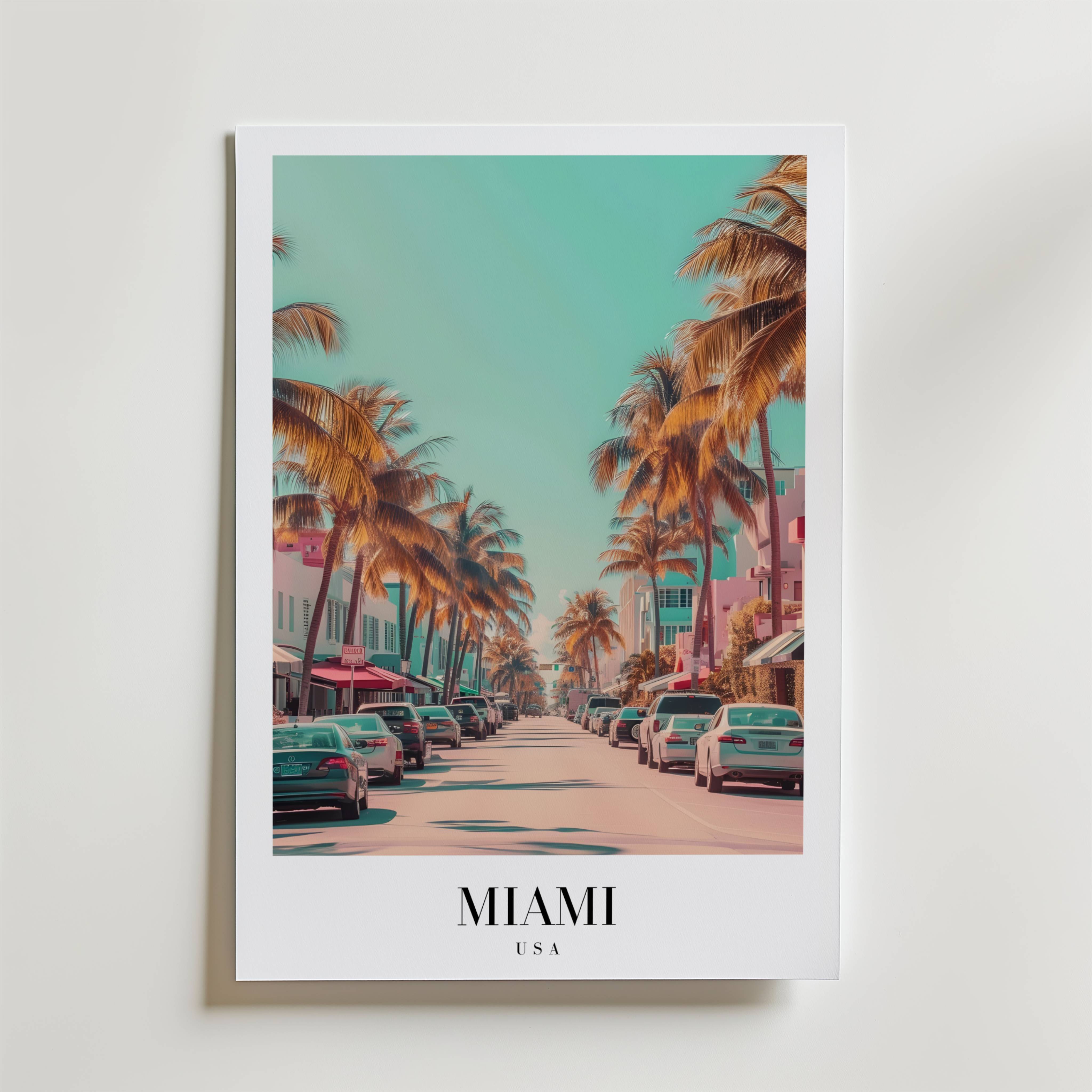 The Miami Poster - Fine Art Poster 30x40 cm