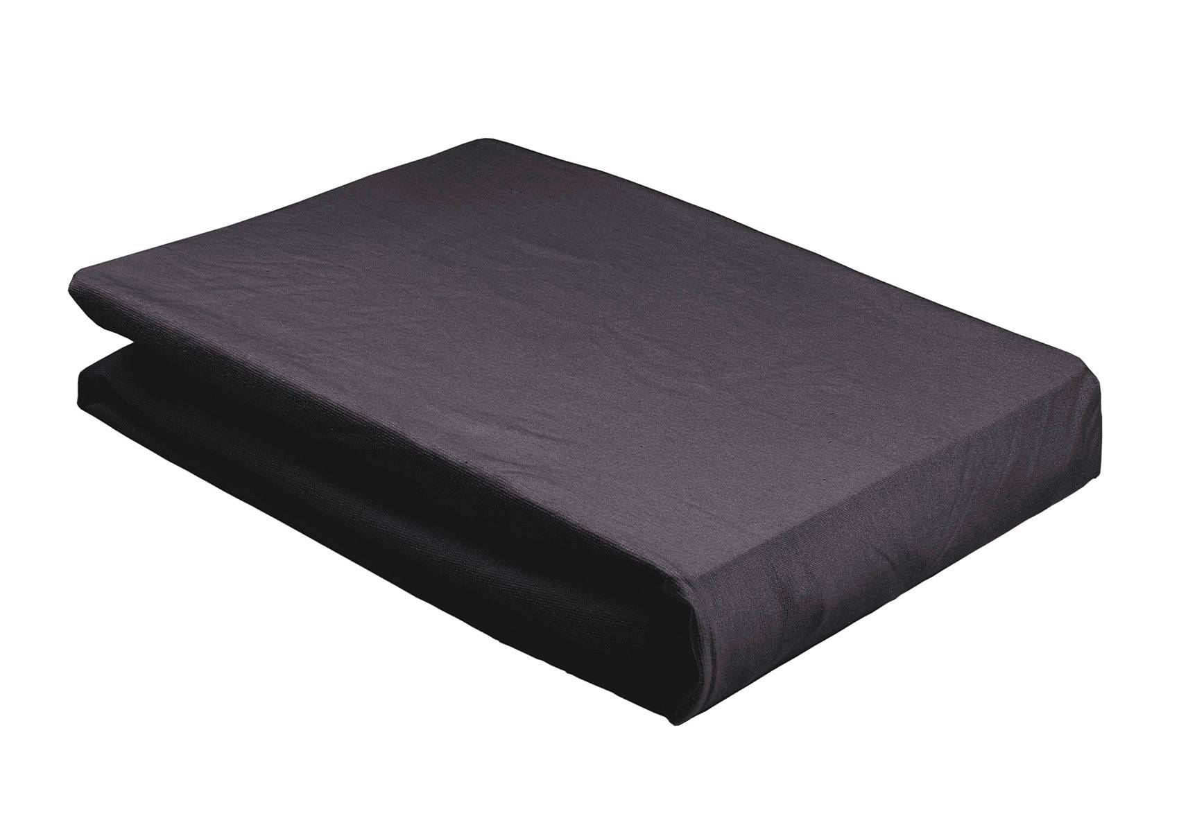 Premium Jersey Stræklagen - 140/160 × 200/220 / Titanium/Sort
