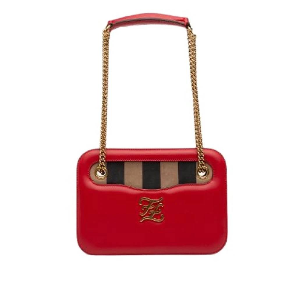Fendi Vintage - Pre-owned Karligraphy Pocket Shoulder Bag Vintage - Dam - ONE Size - Läder