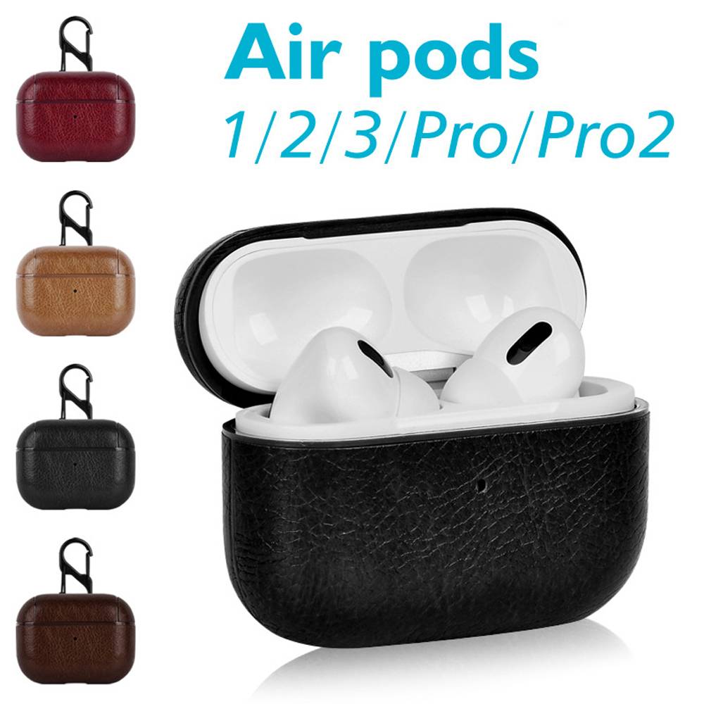 Leather PU Earphone Cover For AirPods 4 4th Gen Case For AirPods Pro 2 2nd Pro2 Cases For AirPods 3 2 1 Funda Headphone Coque