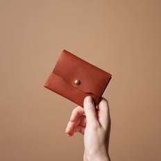 le fold | leather wallet - cognac