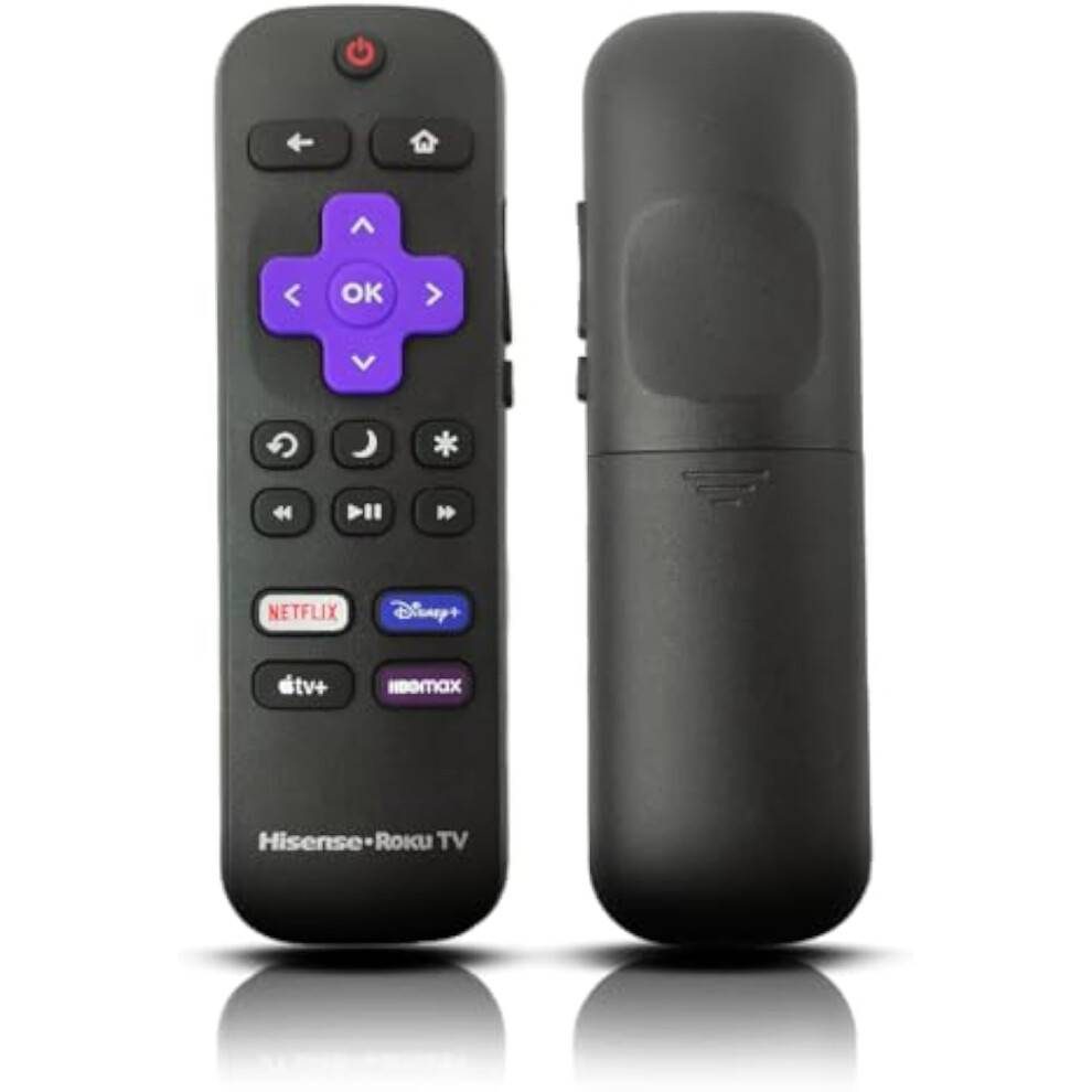 OEM Fjernbetjening til Hisense Roku TV Pairing Includes Volume Control knapper og Netflix Disney+ Apple TV og HBO (Hisense 3226001217)