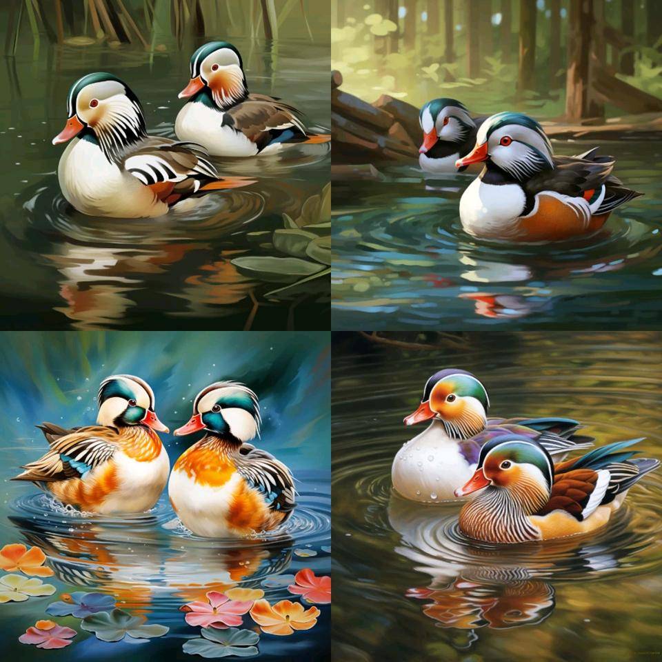 5d diamantmålning mandarin anka korsstygn broderi komplett kit Djur diamant mosaik heminredningsobjekt