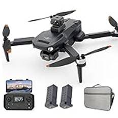 Teeggi KF106 MAX drönare med kamera 4K HD, 360 graders laserhinder, 3-axlar, gimbal, 22 minuters flygtid, GPS Följ mig, intelligent återgång, professionell FPV quadcopter, 2 batterier