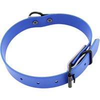 Heim halsband tvåfärgat och nitat, blått/grått - 40 cm långt, 25 mm brett - Blå/Grå
