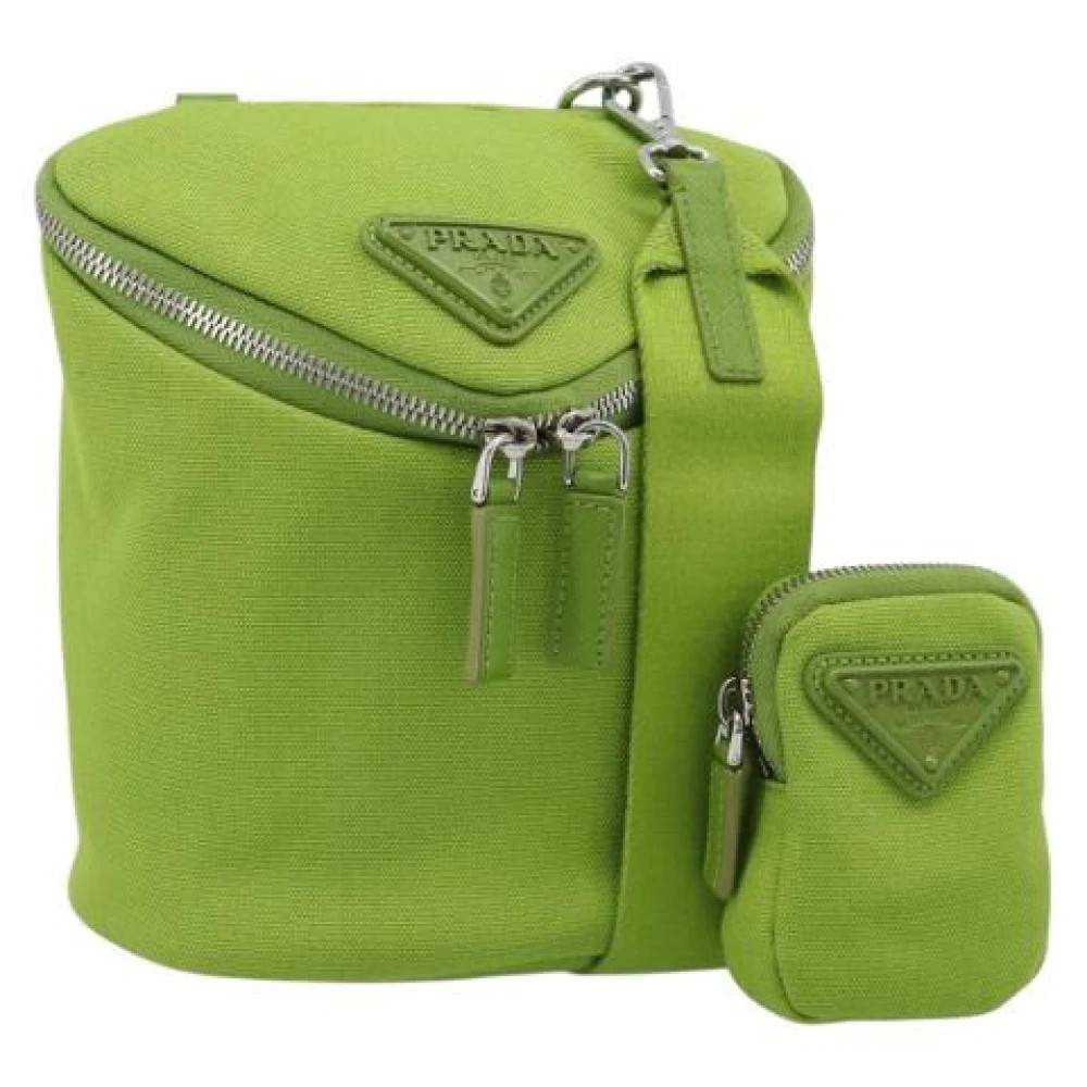 Prada Vintage Pre-owned Vintage Skuldertaske - Vintage - unisex - Grøn - ONE SIZE - Uld