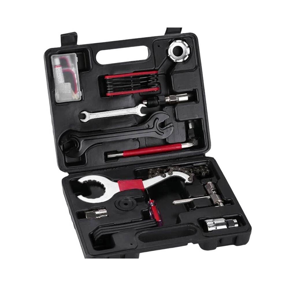 Bicycle Repair Tool Kit Set - Spoke Wrench, Chain Tool, Freewheel, and Bottom Bracket Removal Set
