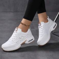 Women Air Cushion Running Shoes Ladies Lightweight Breathable Mesh Trainers Outdoor Gym Sport Shock Absorbing Sneakers - Gold - EUR35,EUR36,EUR37,EUR38,EUR39,EUR40,EUR41,EUR42