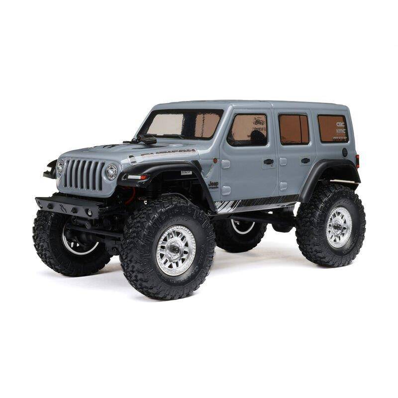 AXIAL 1/24 SCX24 Jeep Wrangler JLU 4X4 Rock Crawler Brushed RTR, Gray