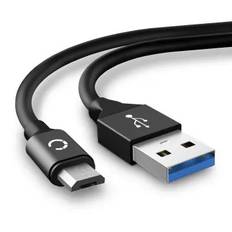 USB-kabel / datakabel för Logitech MX Masters 2S / MX Anywhere 2S / Keys-to-Go / K800, K830 / G903 / MX Ergo - 2m 2A USB-sladd Nylon Datakabel svart