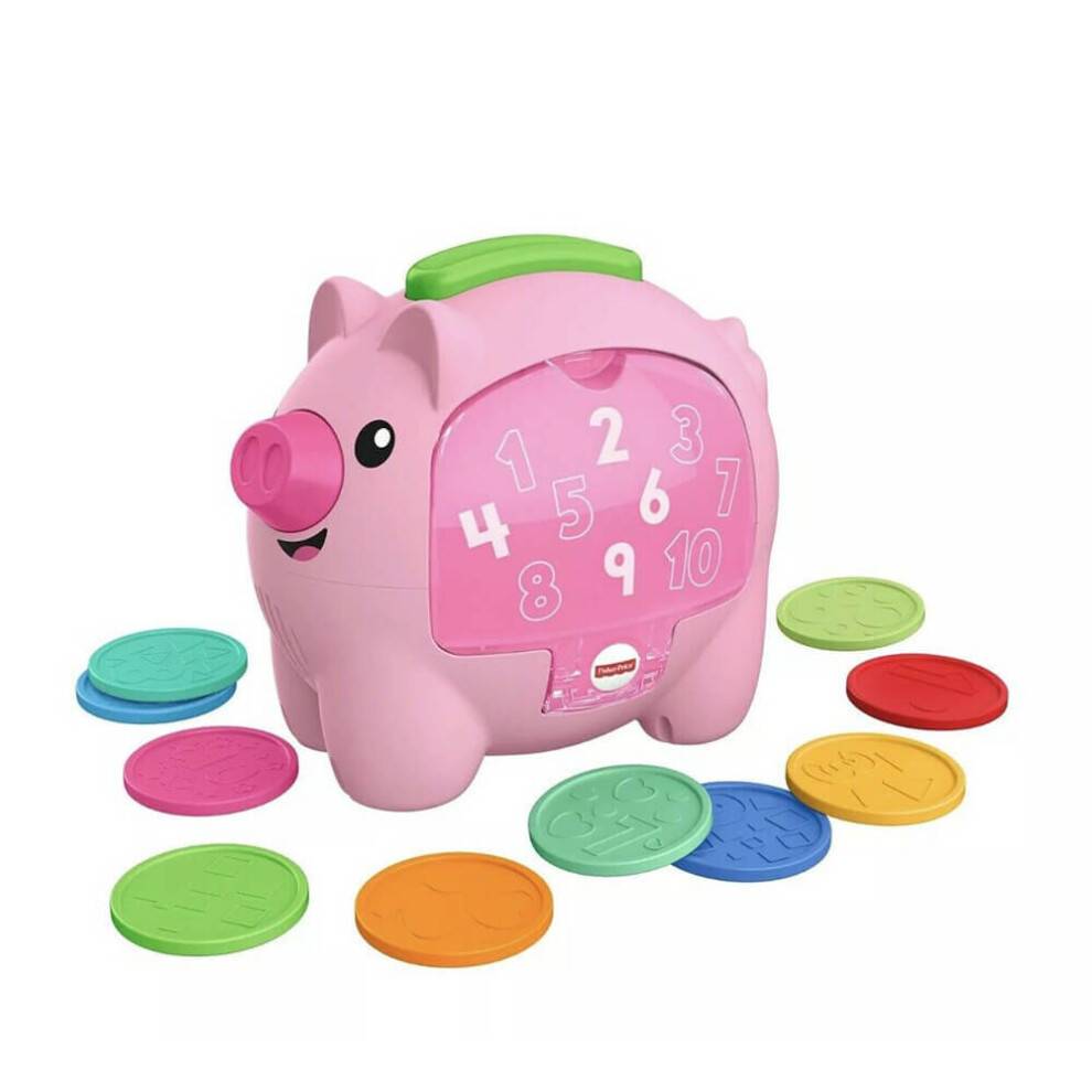 Fisher-Price Baby Musikleksak Laugh & Learn Räkna & Rulla Spargris med sånger för spädbarn