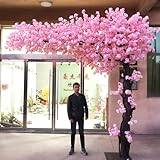 Konstgjorda Rosa Körsbärsblommande Träd Handgjord Sidenblommadekoration Simulerat Sakura-Träd För Bröllopsevenemang,Inomhus Utomhusfestrestaurang,Extended-3m*3m