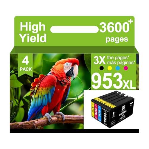 NineLeaf 4 kombinationspaket ersättning för HP 953XL bläckpatron kompatibel med HP OfficeJet Pro 8720 8710 7740 8715 8730 8725 8740 8718 8719 8218 skrivare svart cyan magenta gul