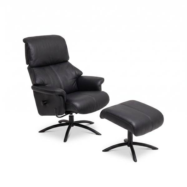 BD Möbel Calibra lænestol med gyng - 6002 Black - Sokkel: Sort Sort