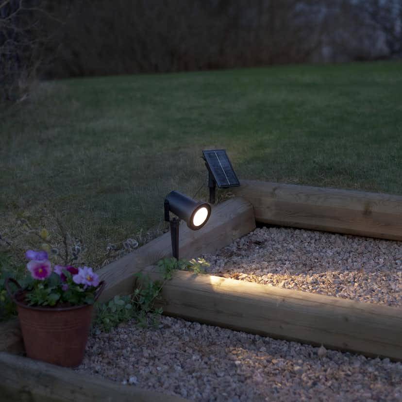 Spotlight Solcell Star Trading Powerspot 10 cm Varmvit