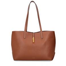 Tokyo Tote Grain Leather Bag - Tan - 01