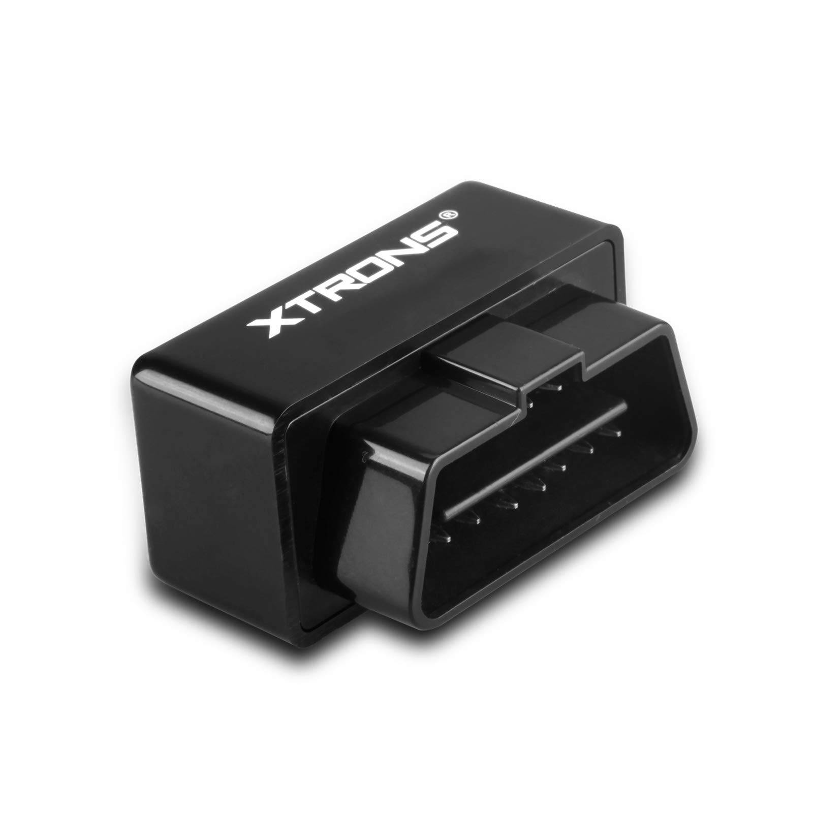 (OBD02) XTRONS OBD2 Bluetooth ELM327 Fordonsfeldiagnosenhet OBD2-adapter, Ultrakompakt, Ingen kabeldragning krävs, Lämplig för många modeller black