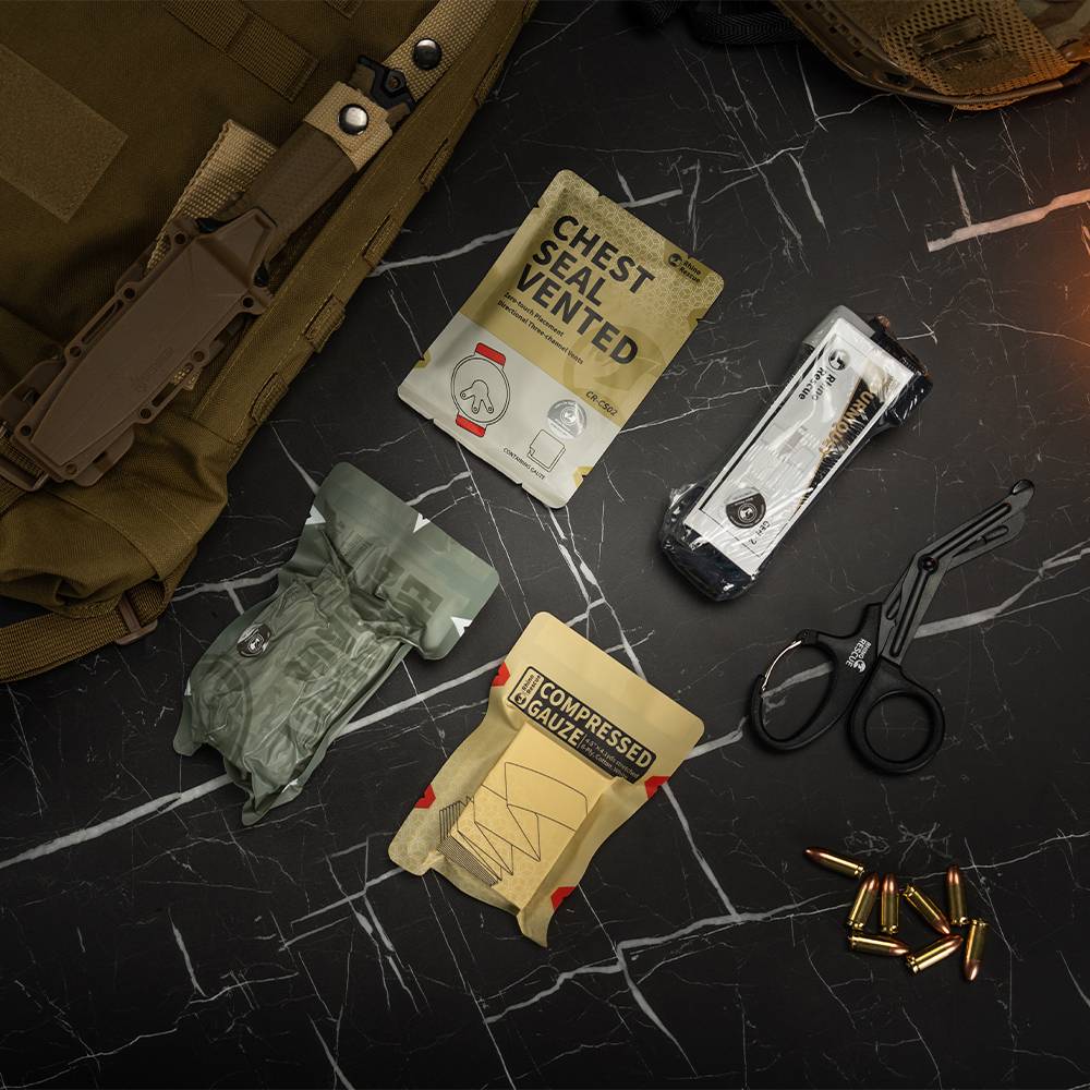 Rhino Rescue Trauma Kit - Emergency Medical Tourniquet Bandage First Aid Tactical Survival Gear for Outdoor Emergency