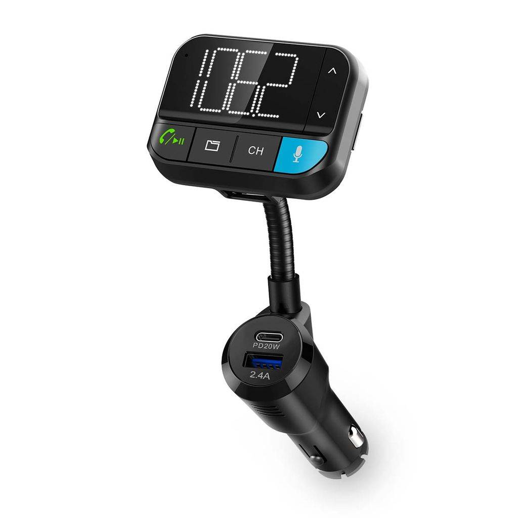 Fyndhörna Nedis FM-sändare / laddare för bil, PD 20W /QC 3.0
