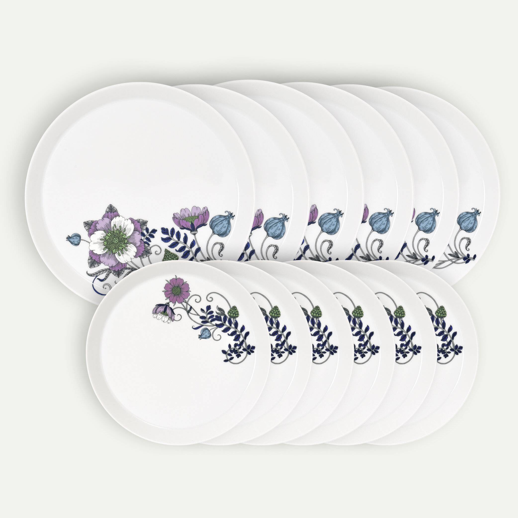 Linnea tallriksset 12 delar, 6 pers Servis Tallrikar set