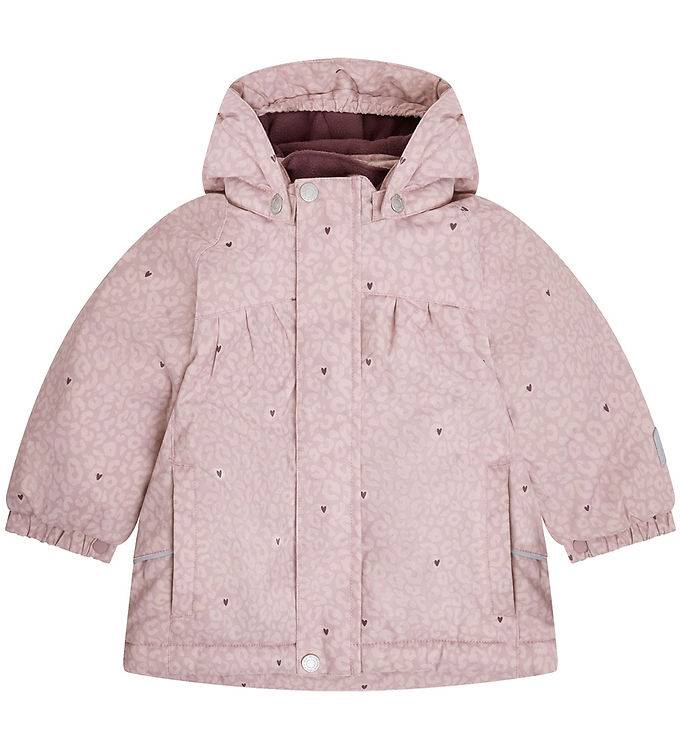 Minymo Vinterjakke - Fawn m. Leopard  - Minymo - 1½ år (86) - Vinterjakke