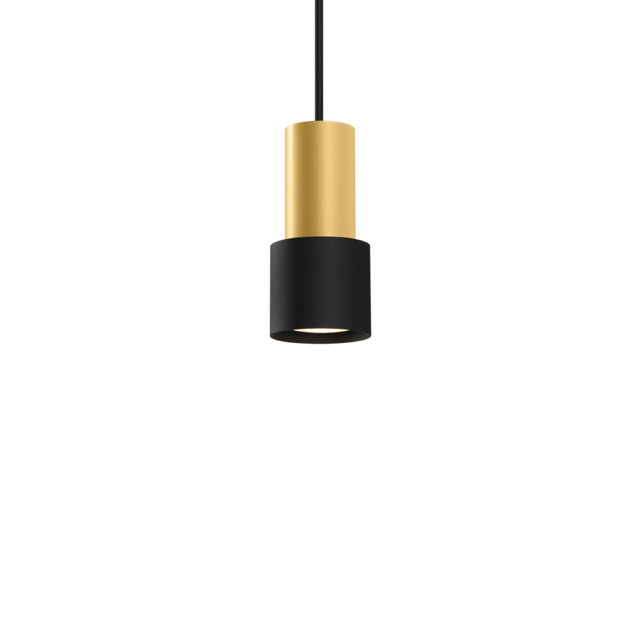 Odrey 1.1 pendel Wever & Ducré - Guld/sort / Loxone 7W 3000K CRI90 inkl. Loxone driver