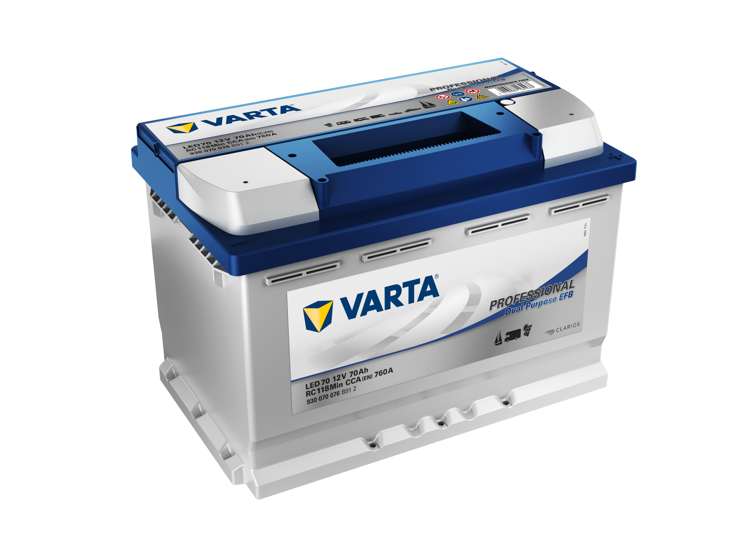 Prof. Dual Purpose EFB 12v 70Ah