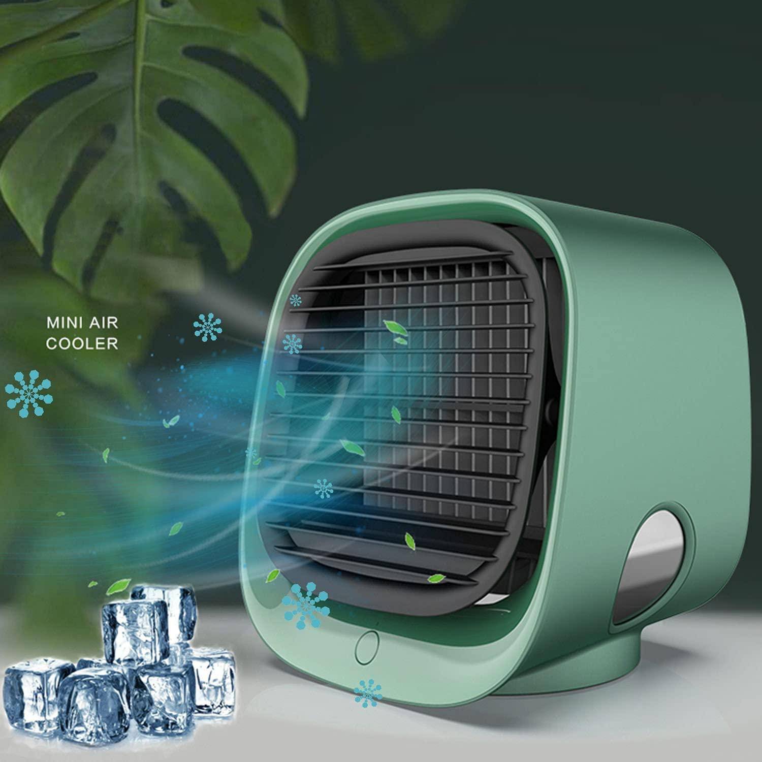 Moderne Mini Air Cooler USB AC / Fan luftfugter - Grøn