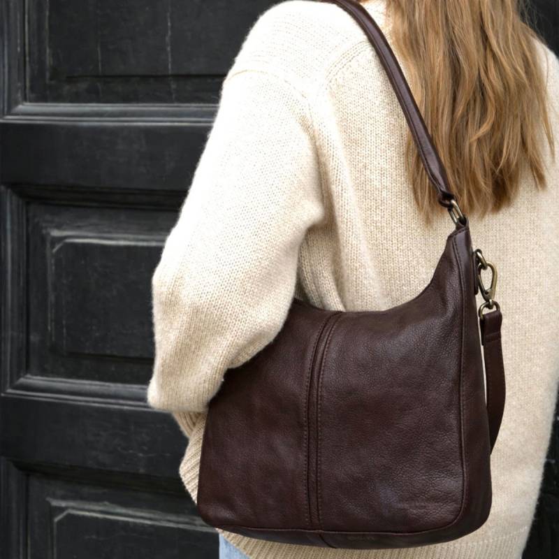 Augusta crossbody - Kort og lang rem - Brun bøffel - Montana