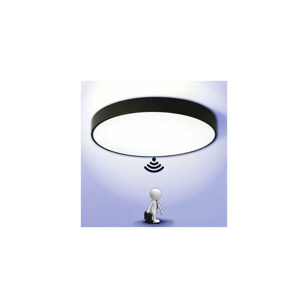 Smart indendørs udendørs loftslampe med bevægelses- og lyssensor, energibesparende LED-armatur 12W til trapper, garage, balkon,