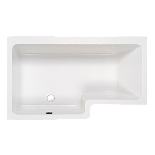 Strømberg Quantum badekar, akryl, venstre, 150 x 70/85 cm