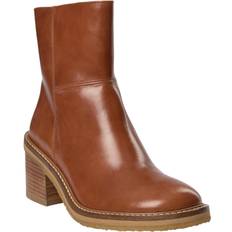 ANGULUS Støvlet på Blokhæl med Lynlås Kvinde 1838/002 Cognac/dark Brown Støvletter Str 41 - hos Magasin