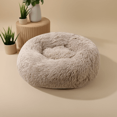 LuksusPoters Donut Hundekurv "Khaki" – Tryghed og Komfort i Luksusklasse 💤 - Khakl / 80 cm