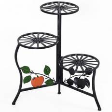 Piedestal Växthylla Blomstställ 3-Nivåer Retro design 64 x 45 x 56 cm