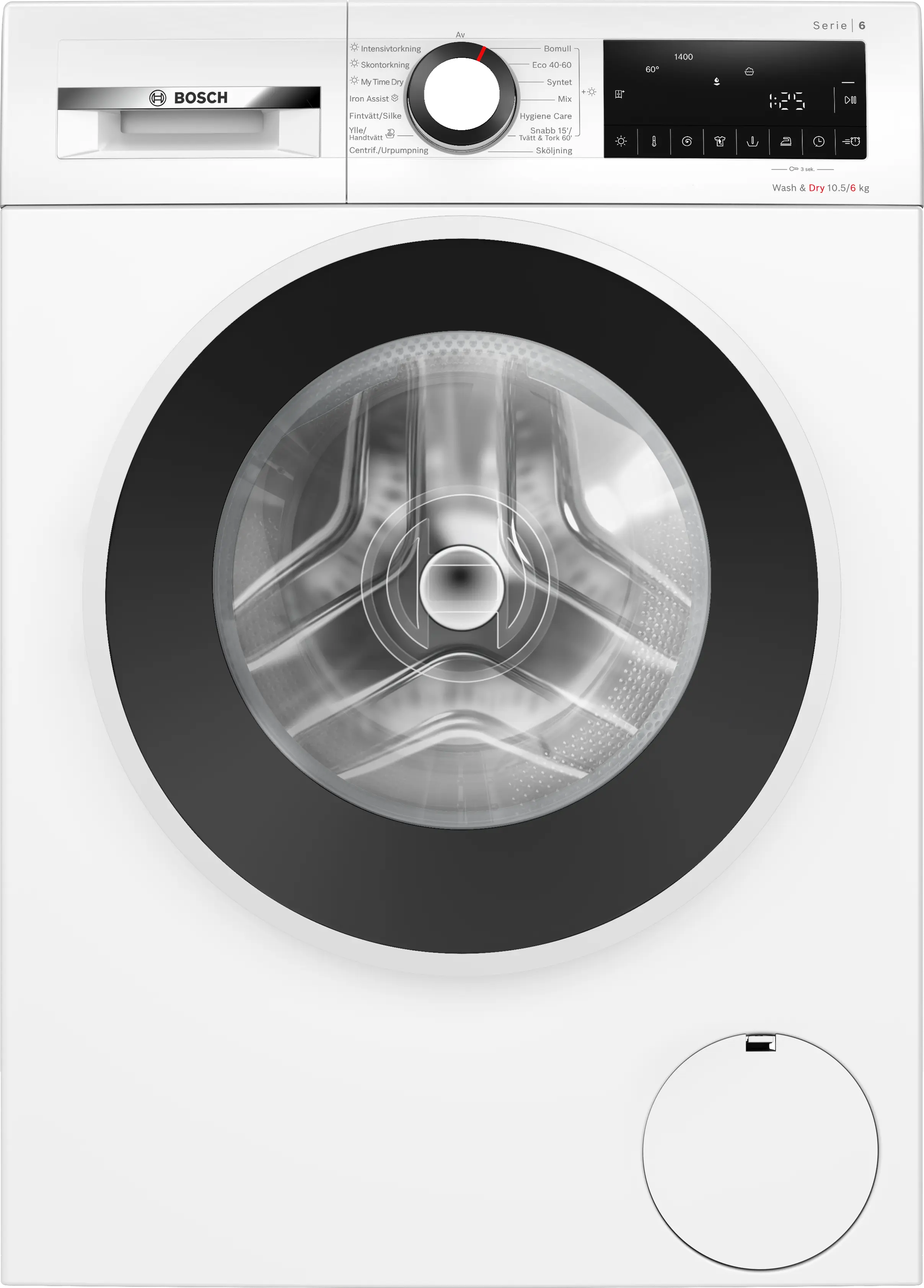 Bosch WNG2540LSN Serie 6 vaske-tørremaskine 10,5/6 kg.