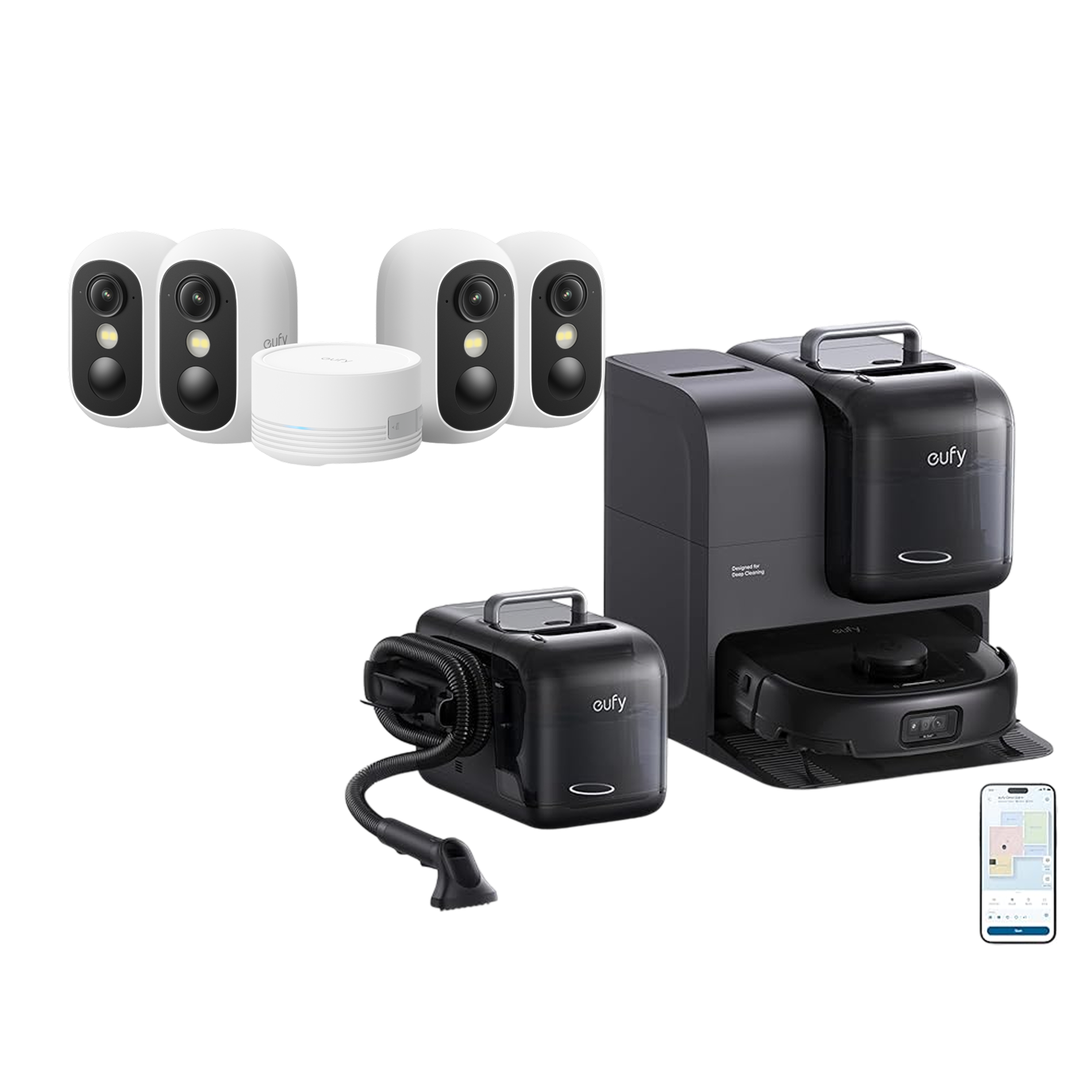 eufyCam C35 4-Cam Kit + eufy Robot Vacuum Omni E28