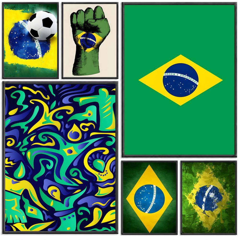 Brazils Poster Modern PP Paper Wall Decorative for Cafe Office Bar Home Wall Decor Gift