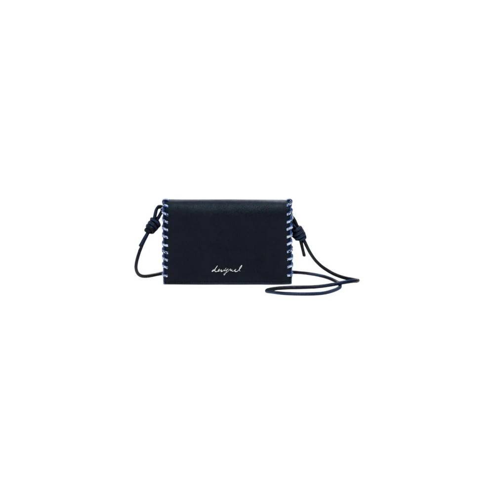 Desigual Kvinder Skulder Taske Sort Automatiske Knapper - Tasker - Dame - Sort - ONE SIZE - Uld