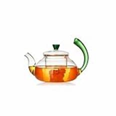 Removable Transparent Glass teapot Home with Infuser Small Tea Kettle Portable Tea Maker Container Tea Set Cleanable