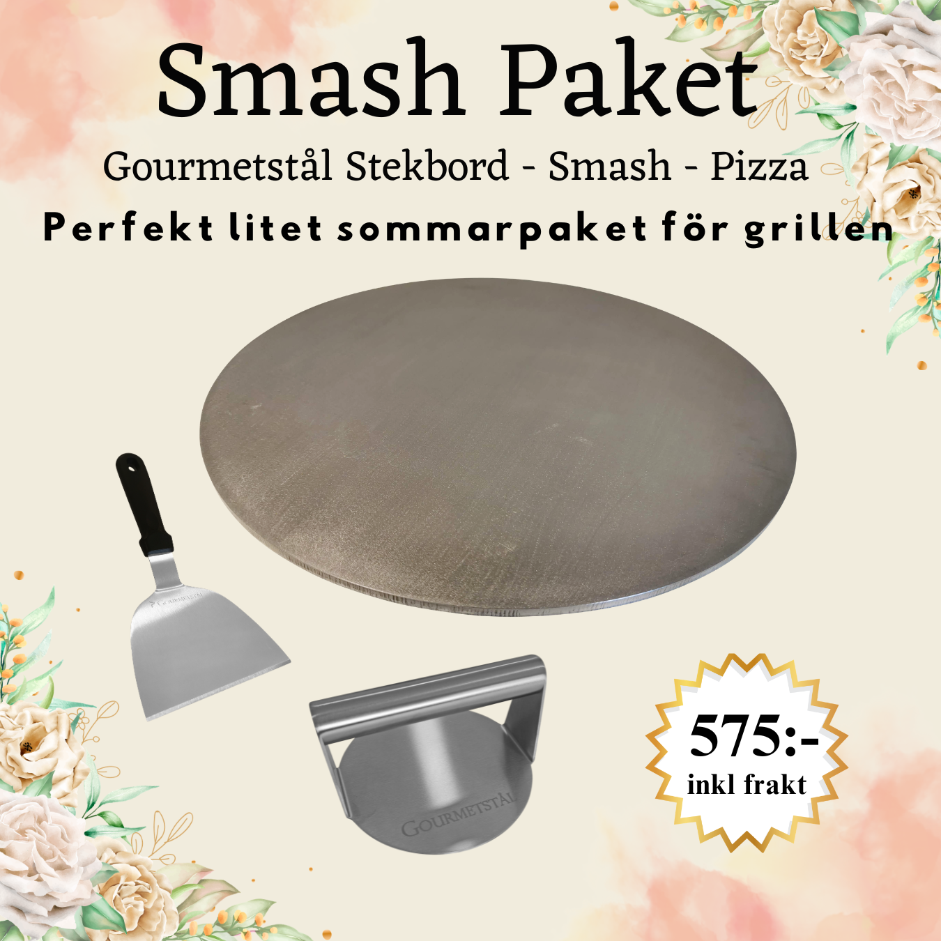 Smashkit – Gourmetstål med smasher – pizza & tunnbröd
