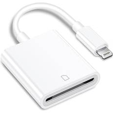 (Apple MFi-certificeret) Lightning til SD-kort kameralæser til iPhone, Trail Camera Viewer SD-hukommelseskortlæseradapter kompatibel med iPhone 14/13/12